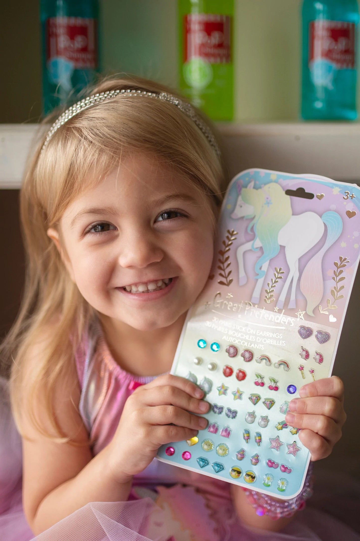 30 paires de boucles d'oreilles autocollantes - Licorne couleur pastel - Couleur PastelBoucle d'oreillesGreat Pretenders