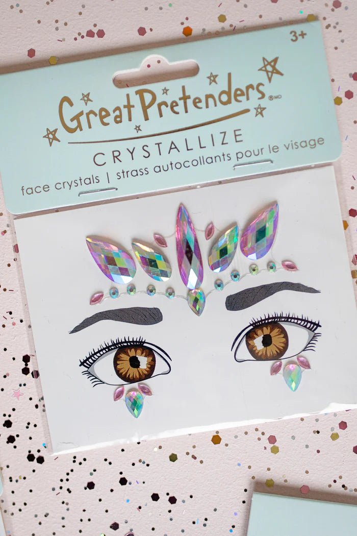Autocollants de cristaux rosés pour un visage de sirène - Couleur PastelAutocollantsGreat Pretenders