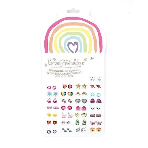 Boucles d'oreilles autocollantes - Arc-en-ciel - Couleur Pastel Couleur Pastel inc