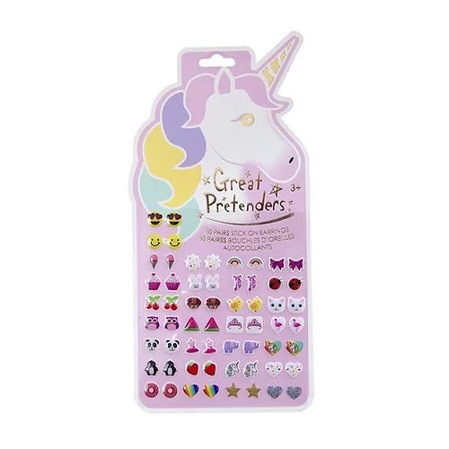 Boucles d'oreilles autocollantes - Licorne par Great Pretenders - Couleur Pastel Vêtements et accessoiresGreat Pretenders