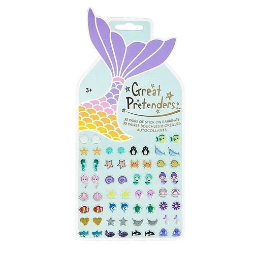 Boucles d'oreilles autocollantes - Sirène - Couleur Pastel Couleur Pastel inc