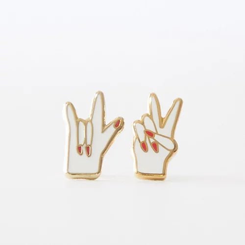 Boucles d'oreilles «Peace and love» - Couleur Pastel Couleur Pastel inc