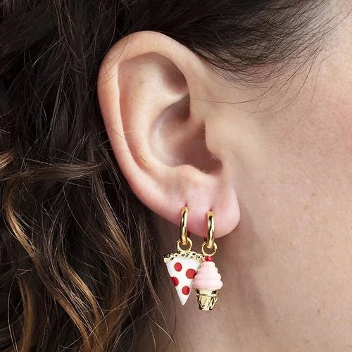 Boucles d'oreilles «Pizza et crême glacée» - Couleur Pastel Couleur Pastel inc