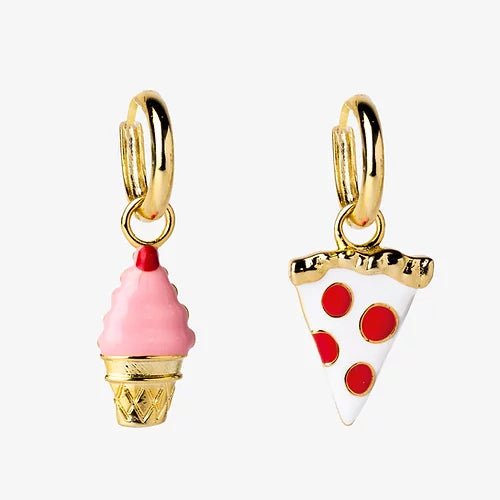 Boucles d'oreilles «Pizza et crême glacée» - Couleur Pastel Couleur Pastel inc