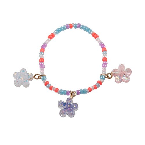 Bracelet 3 fleurs scintillantes - Couleur Pastel Couleur Pastel inc