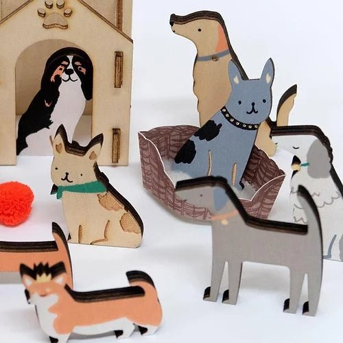 Calendrier de l'Avant - Petite valise remplie de chiens - Couleur Pastel Couleur Pastel inc