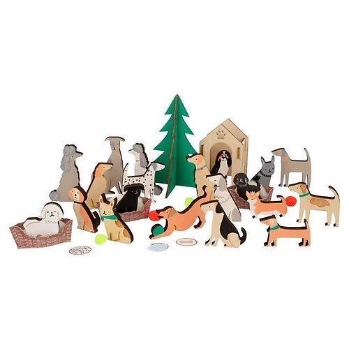 Calendrier de l'Avant - Petite valise remplie de chiens - Couleur Pastel Couleur Pastel inc
