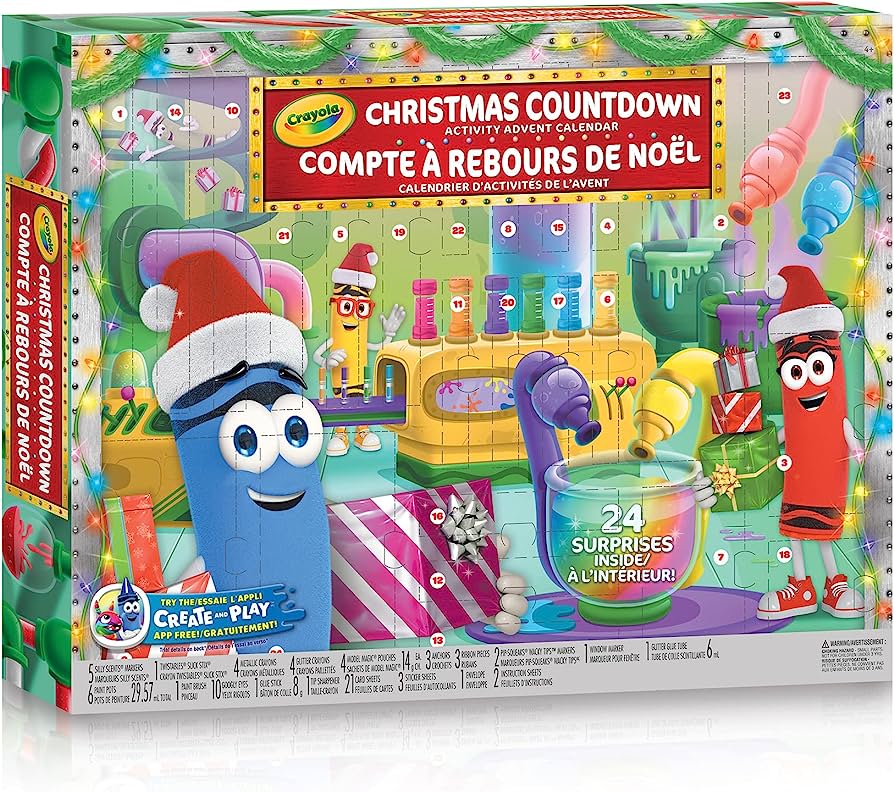 Calendrier de l'Avent avec compte à rebours de Noël - Couleur PastelCalendrier de l'AventCrayola