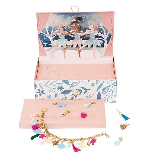 Calendrier de l'Avent - Petite boîte Ballerine d'hiver - Bracelet à breloques - Couleur Pastel Couleur Pastel inc