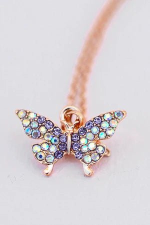Chaîne en or orné d'un délicat papillon de strass scintillants par Great Pretenders - Couleur Pastel Bijoux et accessoiresGreat Pretenders