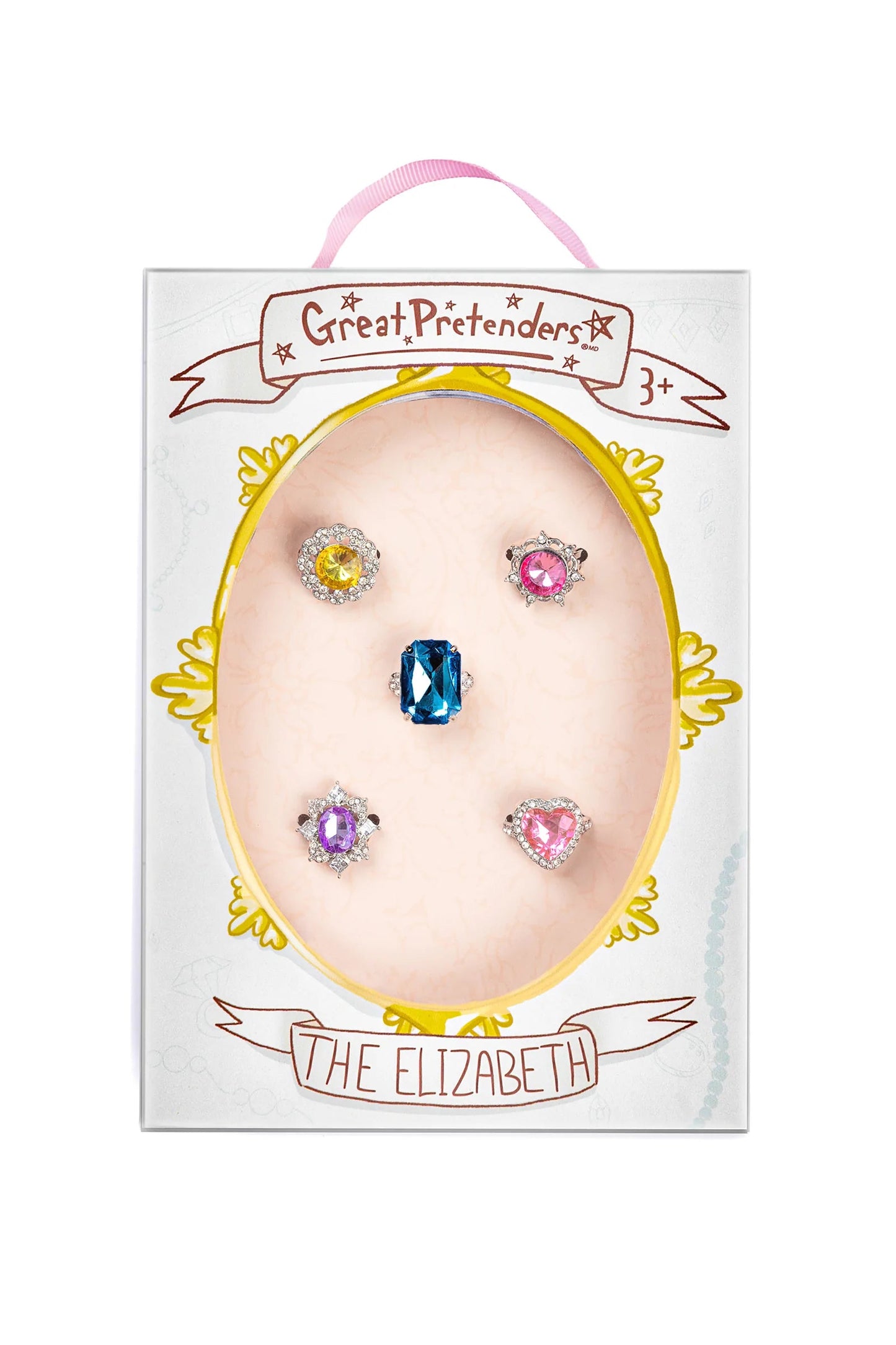 Coffret de 5 bagues - Elizabeth - par Great Pretenders - Couleur Pastel BaguesGreat Pretenders