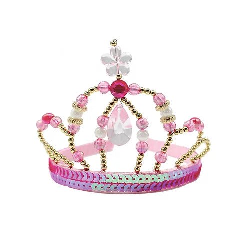 Couronne de perles roses et dorées - Couleur Pastel Couleur Pastel inc