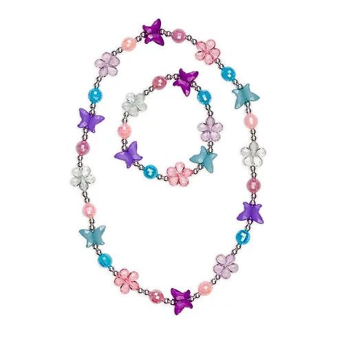 Ensemble bracelet et collier - Battement d'ailes de papillon - Couleur Pastel Couleur Pastel inc
