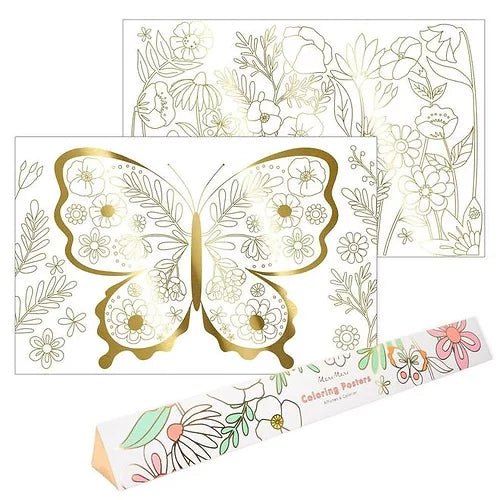 Ensemble de 2 affiches à colorier par Meri Meri - Papillon - Couleur Pastel ColoriageMeri Meri