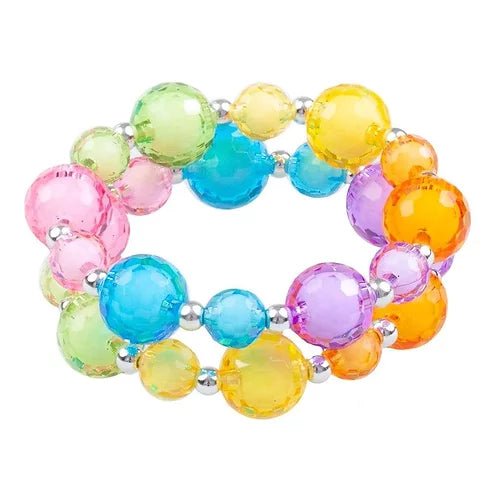 Ensemble de 2 bracelets boules et bulles - Couleur Pastel Couleur Pastel inc