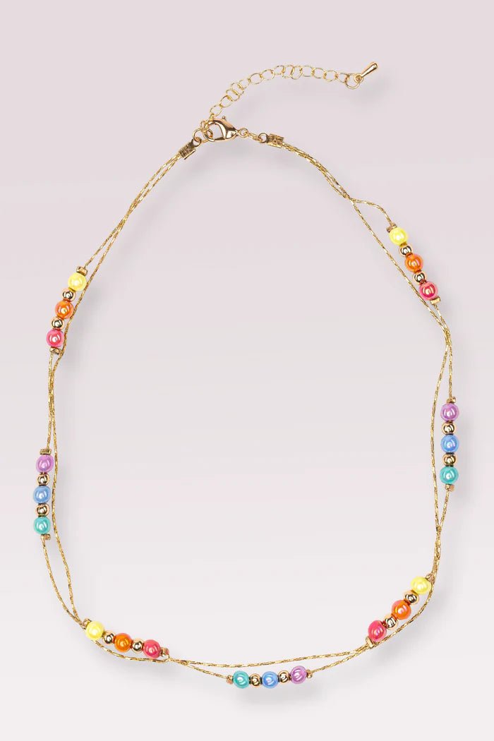Ensemble de 2 chaînes - Arc-en-ciel doré - Couleur PastelChaîneGreat Pretenders