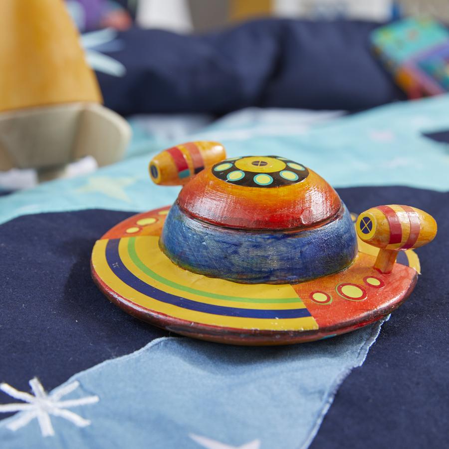 Ensemble de 3 Vaisseaux spatiaux en bois à peinturer de «Kid Made Modern» - Couleur Pastel Coffrets de loisirs créatifsKid Made Modern