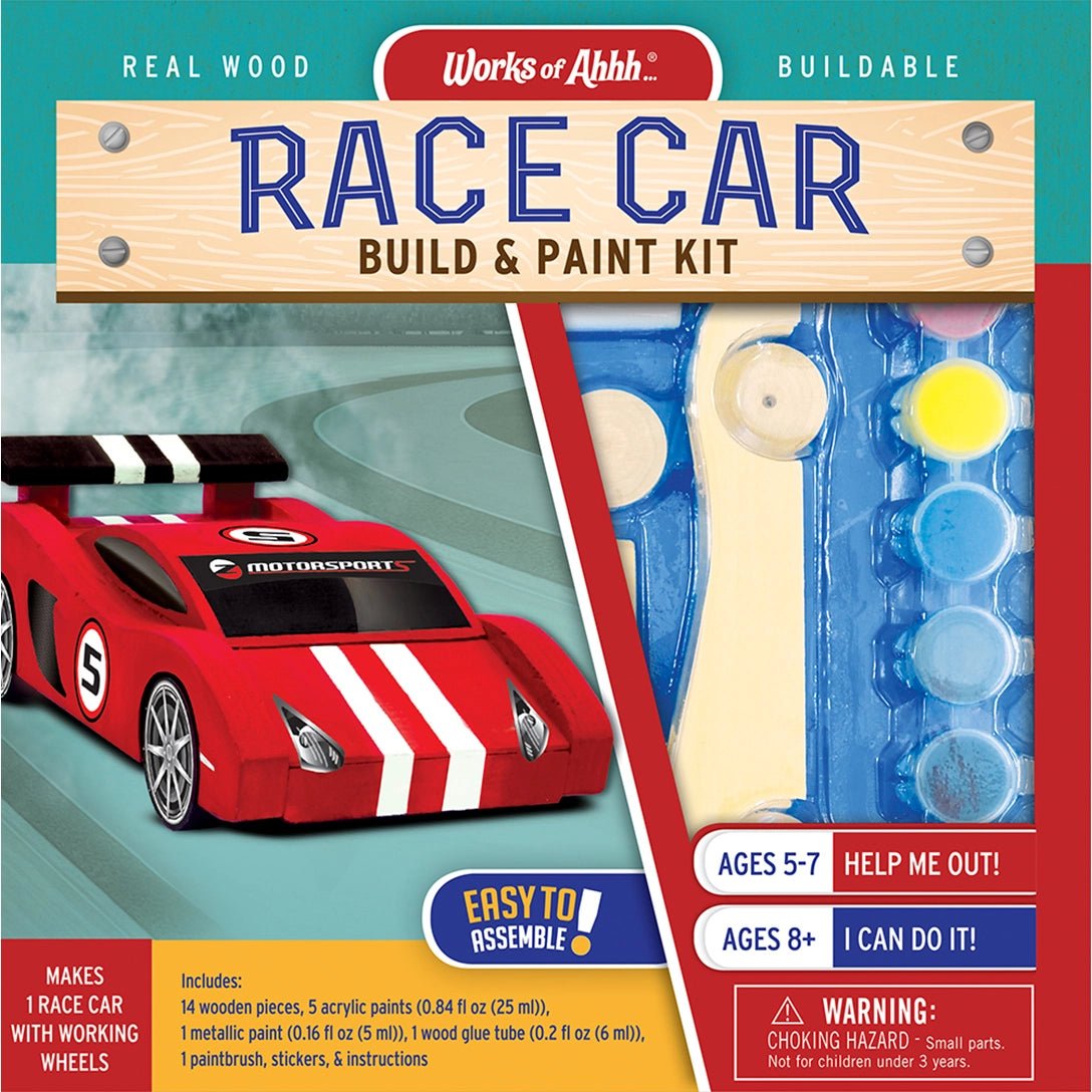 Ensemble de peinture sur bois - Voiture de course - Couleur Pastel Coffrets de loisirs créatifsMasterpieces
