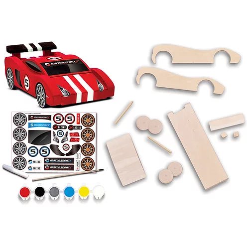 Ensemble de peinture sur bois - Voiture de course - Couleur Pastel Coffrets de loisirs créatifsMasterpieces