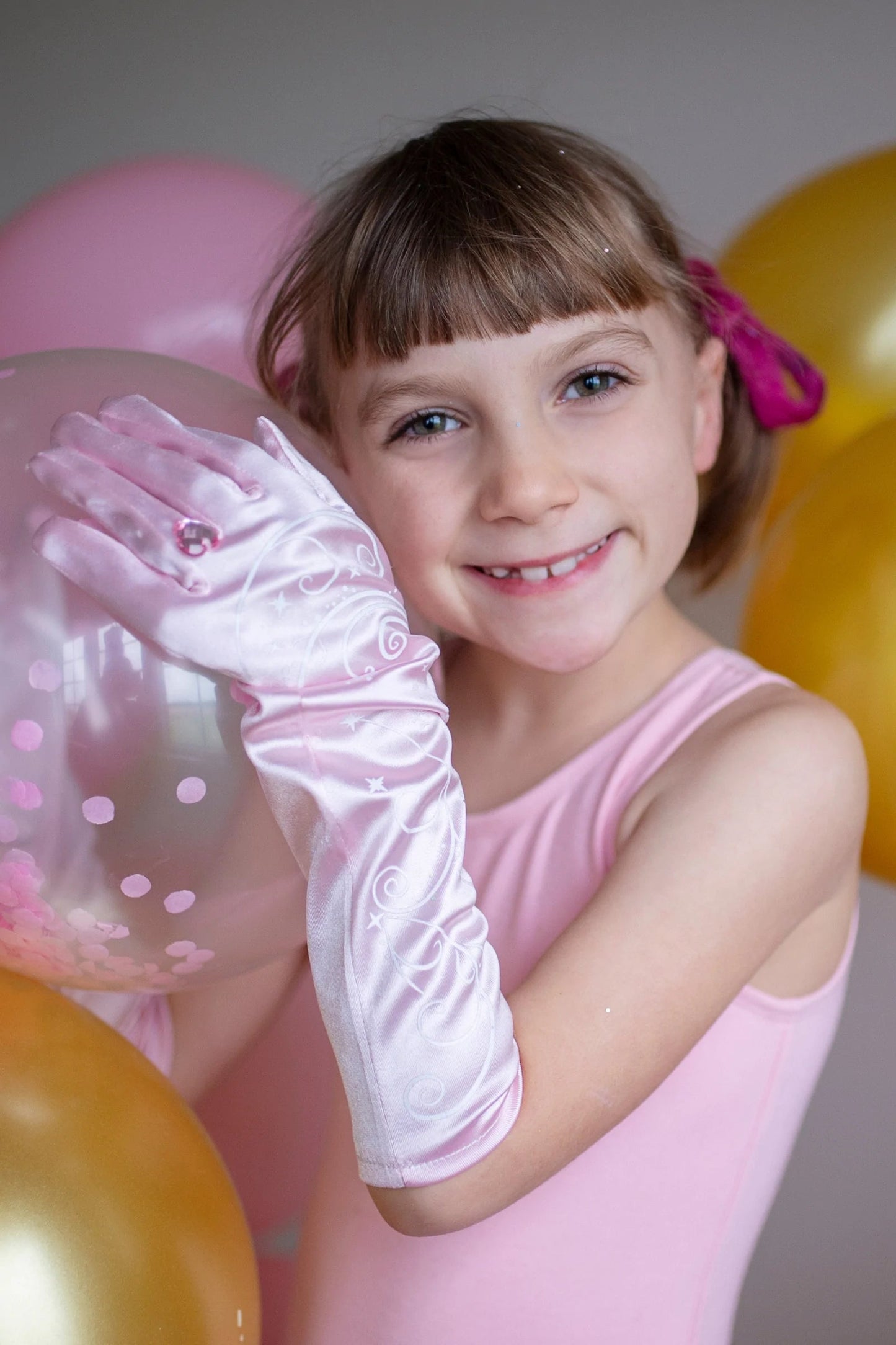 Gants de princesse motifs tourbillons par Great Pretenders - Couleur Pastel GantsGreat Pretenders