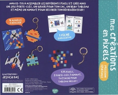 L'espace en pixels - Couleur PastelCoffrets de loisirs créatifsAuzou