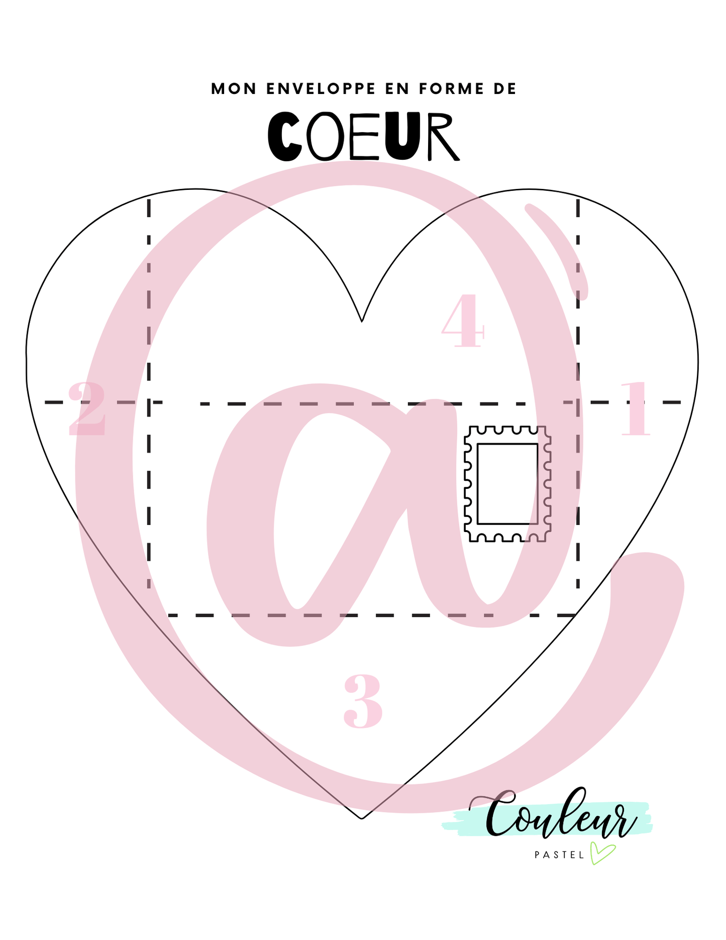 Ma lettre et mon enveloppe d'amour par Lenka Lagueux - Couleur Pastel Dessins à colorierCouleur Pastel