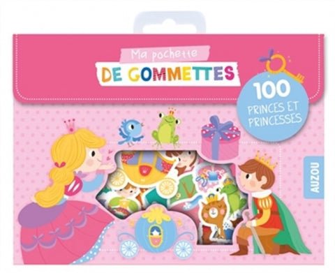 Ma pochette de 100 gommettes par Auzou - Princes et princesses - Couleur PastelAutocollantAuzou