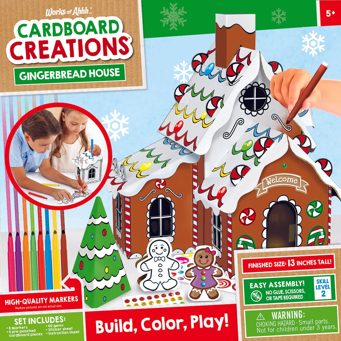 Maison en pain d'épice en carton, à construire et colorier soi-même - Couleur Pastel Coffrets de loisirs créatifsMasterpieces