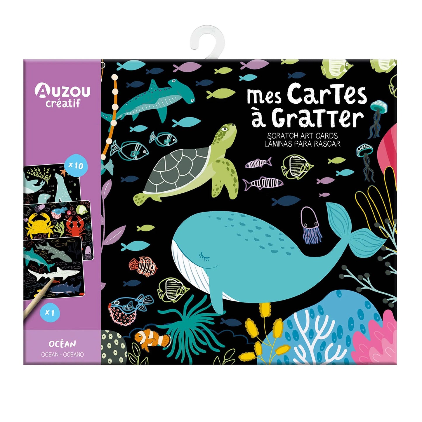Mes cartes à gratter - Océan - Couleur PastelCarte à gratterAuzou