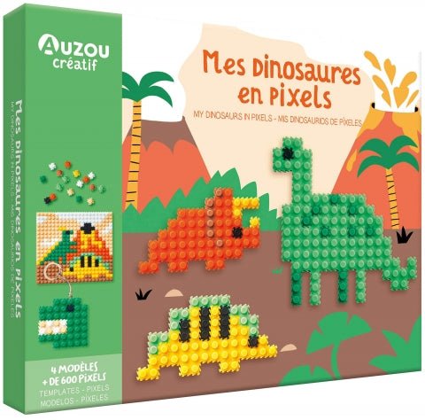 Mes dinosaures en pixels - Couleur PastelCoffrets de loisirs créatifsAuzou