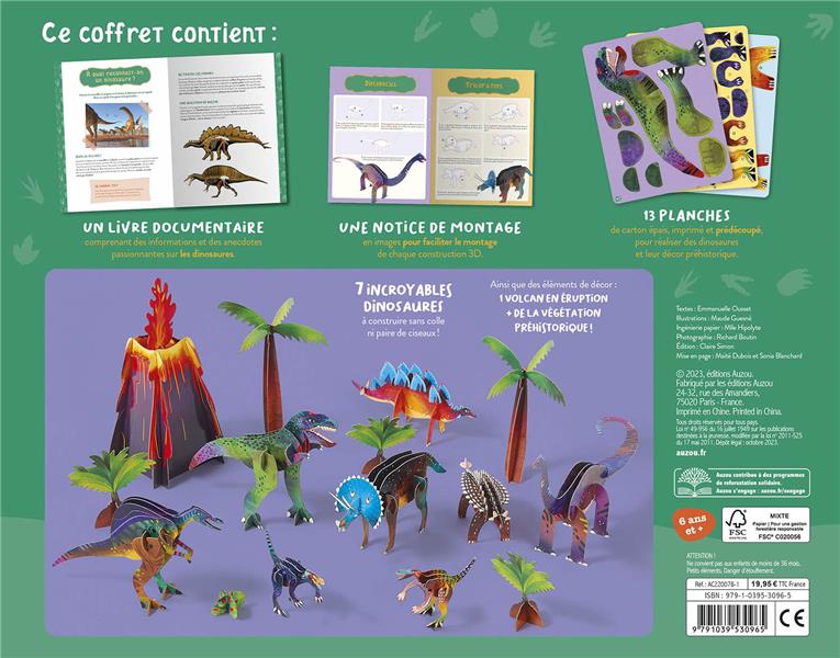 Mes incroyables dinosaures - Couleur PastelCoffrets de loisirs créatifsAuzou