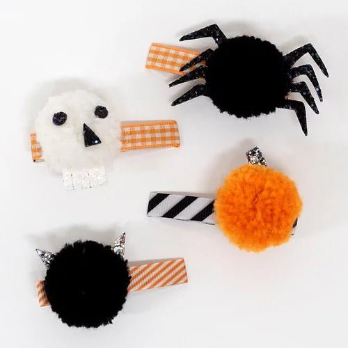 Pinces à cheveux «Pompons d'Halloween» - Couleur Pastel Couleur Pastel inc