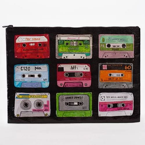 Pochette géante zippée - MIXE DE CASSETTES - Couleur Pastel Couleur Pastel inc