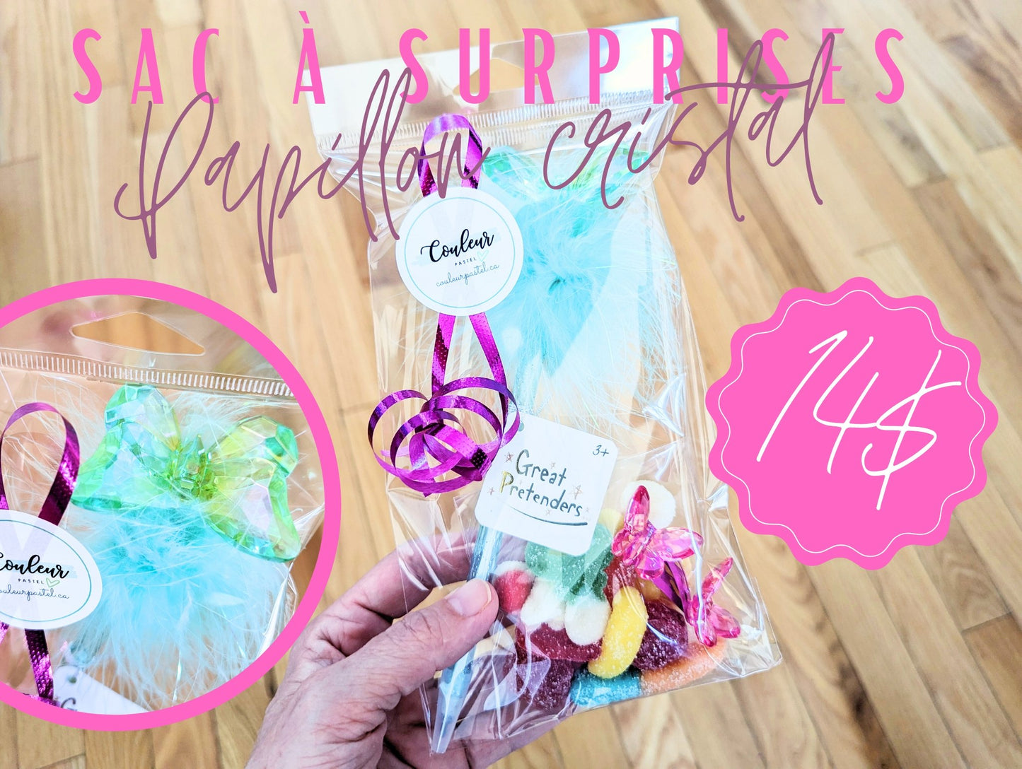 Sac à surprises - Papillon - Couleur PastelSac à surprisesCouleur Pastel