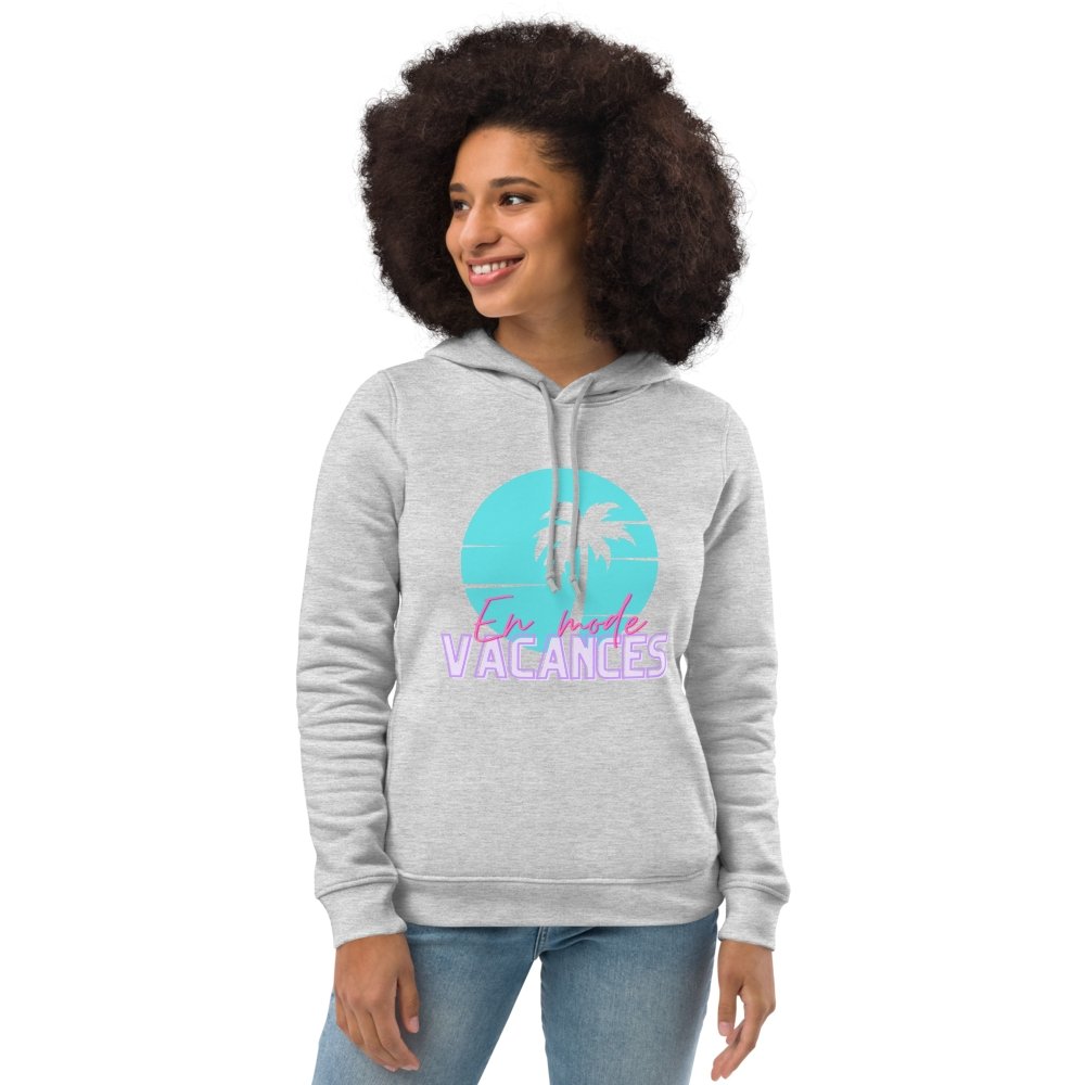 «Sweat » à capuche ajusté écologique pour femme - En mode VACANCES - Couleur Pastel Couleur Pastel inc