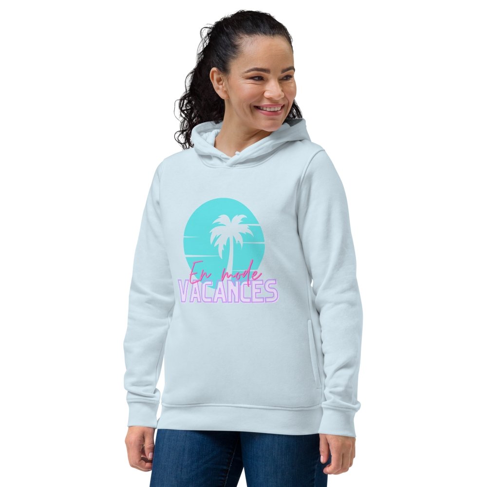 «Sweat » à capuche ajusté écologique pour femme - En mode VACANCES - Couleur Pastel Couleur Pastel inc