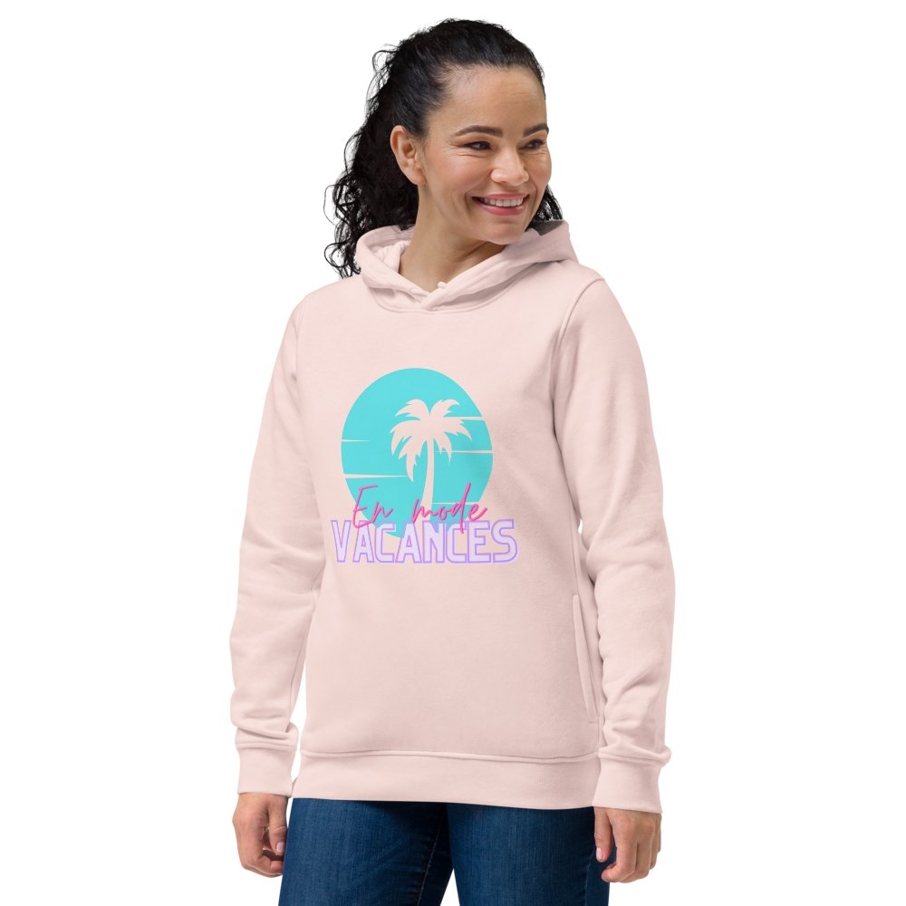«Sweat » à capuche ajusté écologique pour femme - En mode VACANCES - Couleur Pastel Couleur Pastel inc