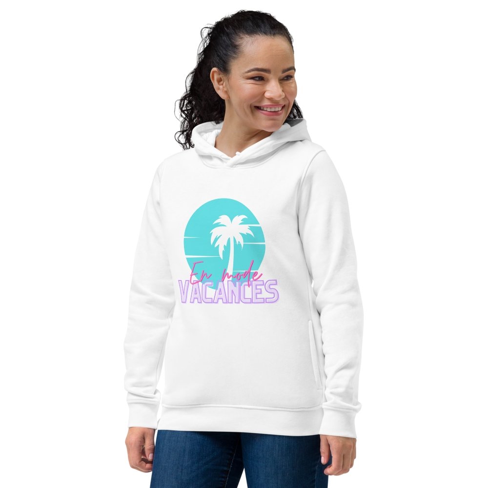 «Sweat » à capuche ajusté écologique pour femme - En mode VACANCES - Couleur Pastel Couleur Pastel inc