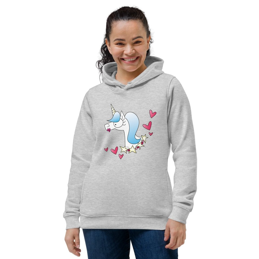 « Sweat » à capuche ajusté écologique pour femme - Licorne par Lenka Lagueux - Couleur Pastel Couleur Pastel inc