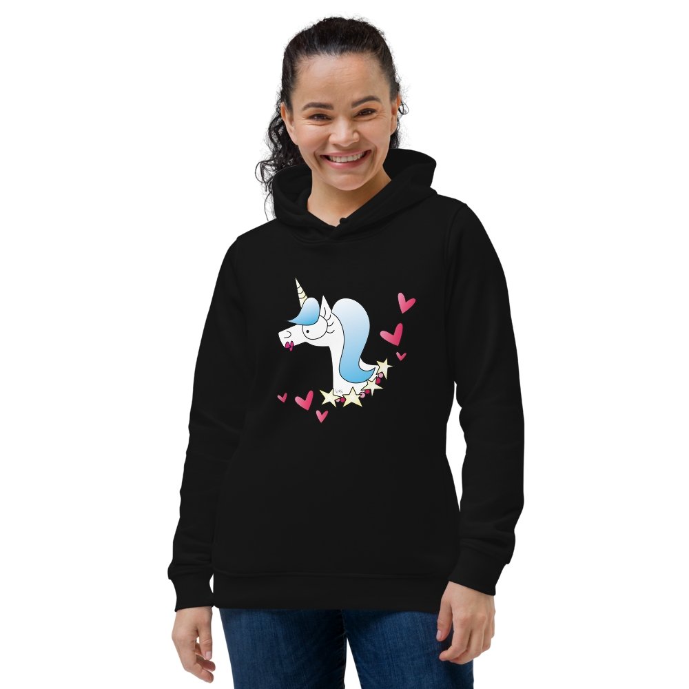 « Sweat » à capuche ajusté écologique pour femme - Licorne par Lenka Lagueux - Couleur Pastel Couleur Pastel inc
