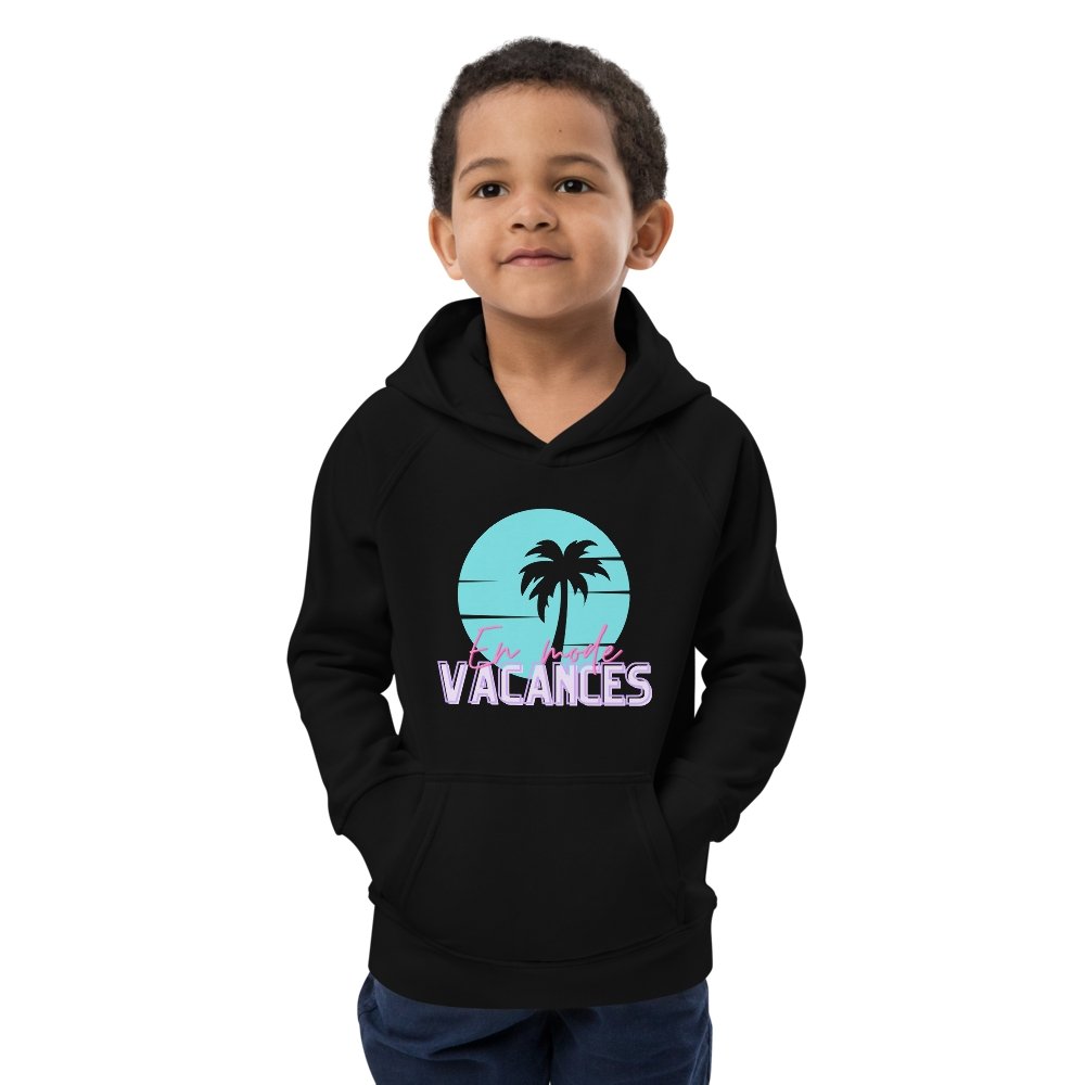 « Sweat » à capuche écologique pour enfants - En mode VACANCES - Couleur Pastel Couleur Pastel inc