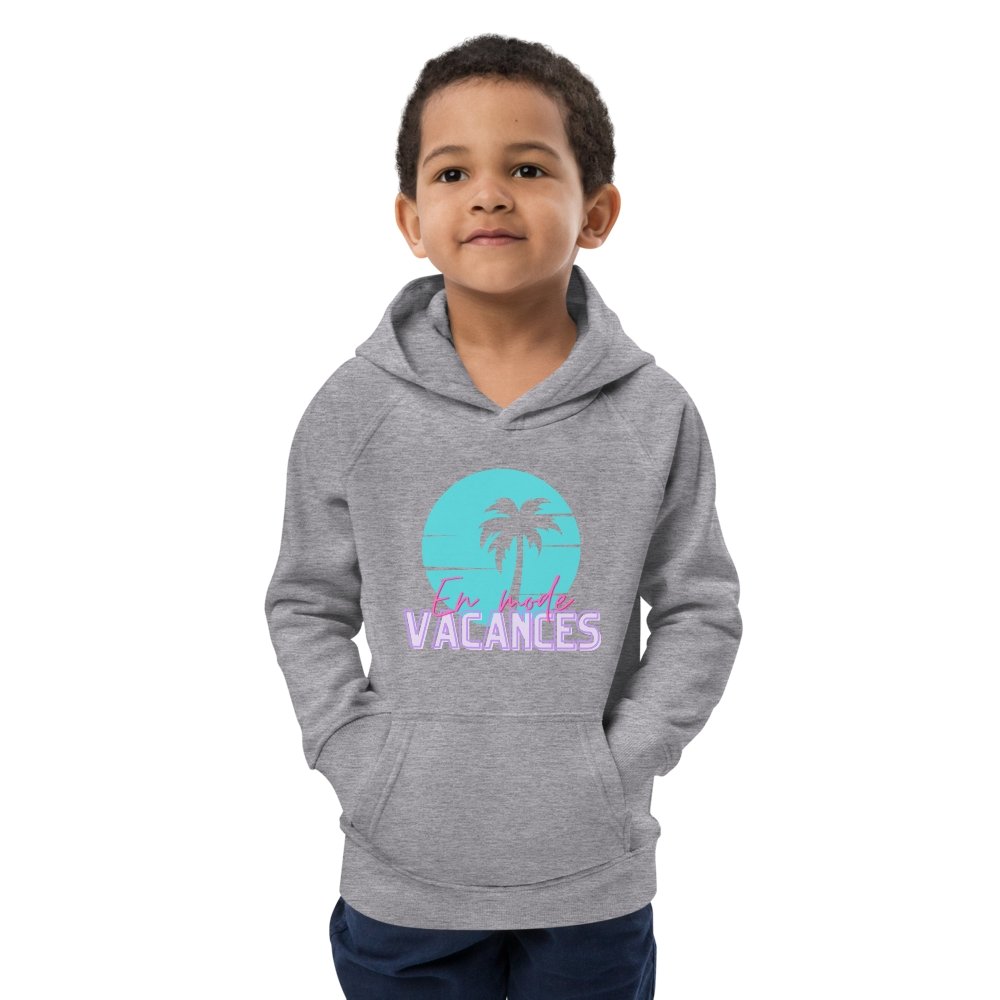 « Sweat » à capuche écologique pour enfants - En mode VACANCES - Couleur Pastel Couleur Pastel inc