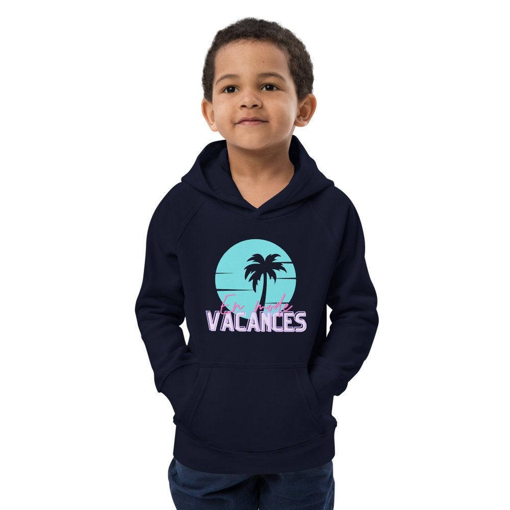 « Sweat » à capuche écologique pour enfants - En mode VACANCES - Couleur Pastel Couleur Pastel inc