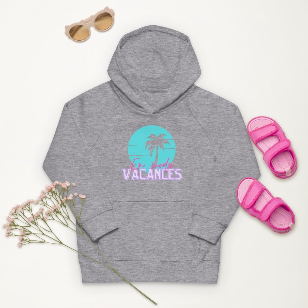 « Sweat » à capuche écologique pour enfants - En mode VACANCES - Couleur Pastel Couleur Pastel inc