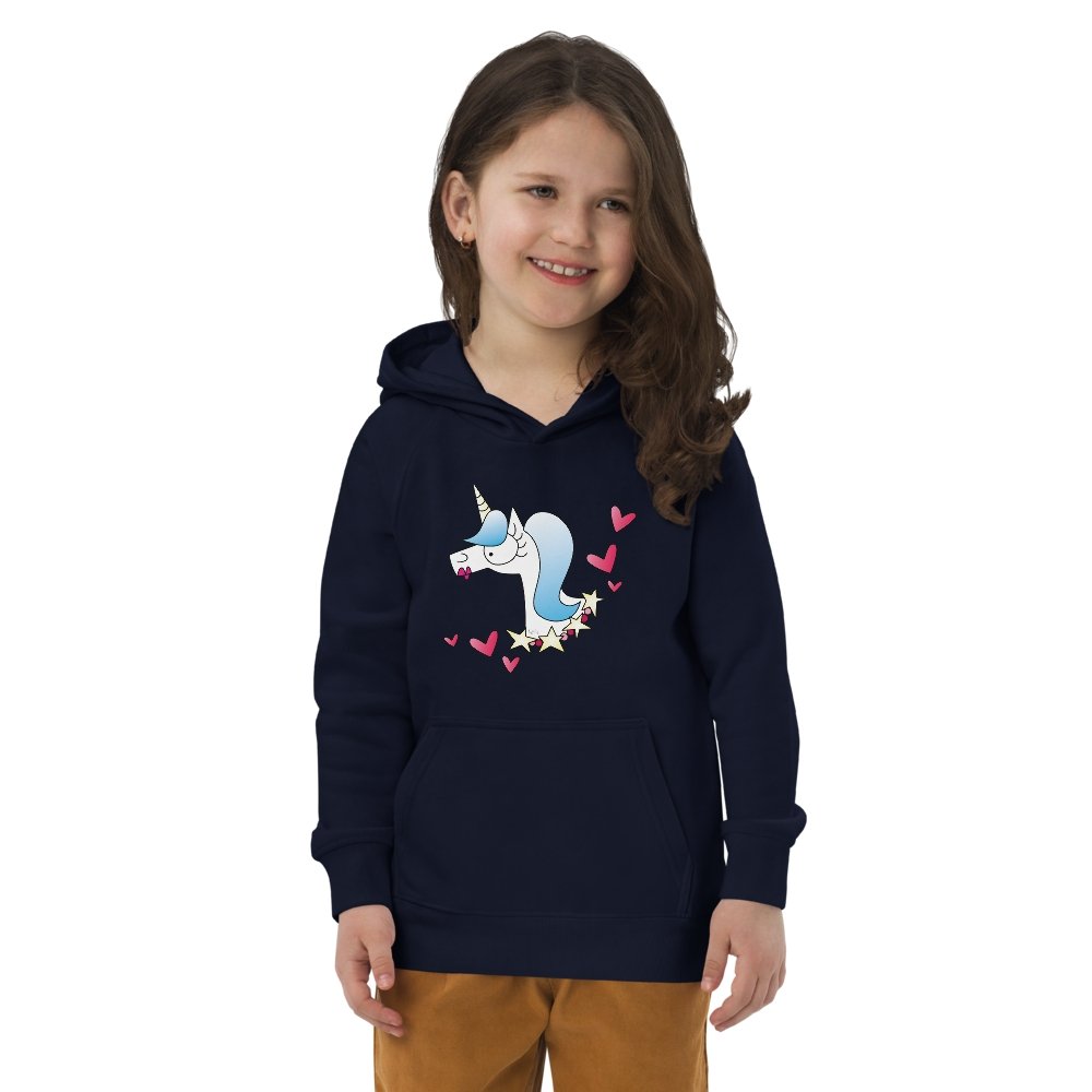 « Sweat » à capuche écologique pour enfants - Licorne par Lenka Lagueux - Couleur Pastel Couleur Pastel inc
