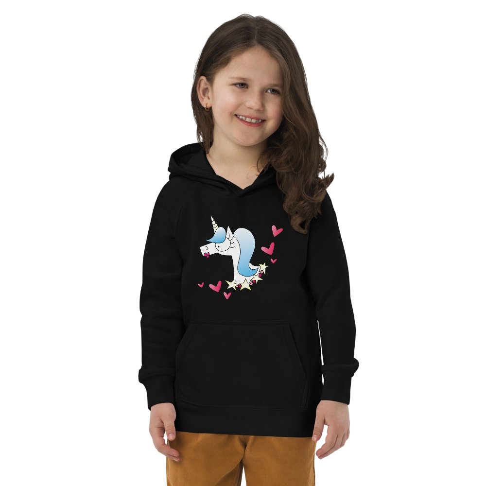 « Sweat » à capuche écologique pour enfants - Licorne par Lenka Lagueux - Couleur Pastel Couleur Pastel inc
