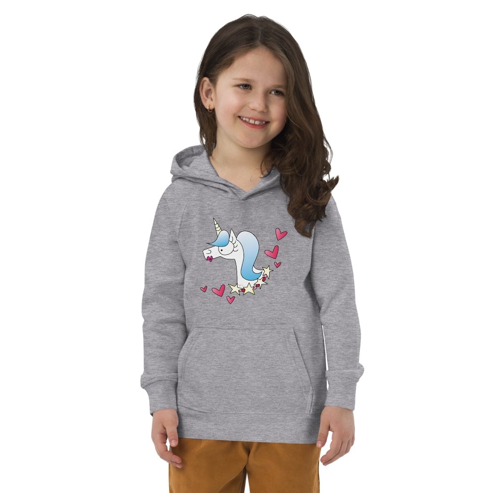 « Sweat » à capuche écologique pour enfants - Licorne par Lenka Lagueux - Couleur Pastel Couleur Pastel inc