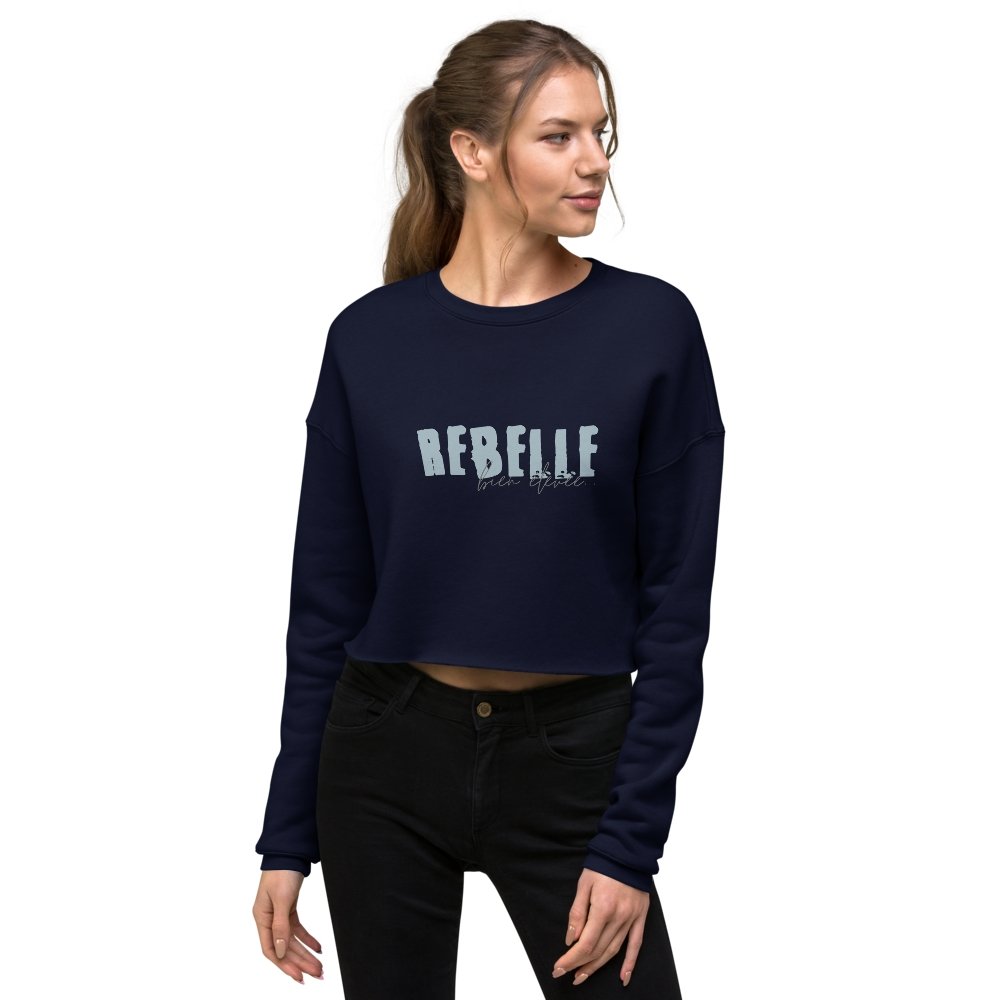 « Sweat-shirt » Crop-Top - Rebelle bien élevée - Couleur Pastel Couleur Pastel inc