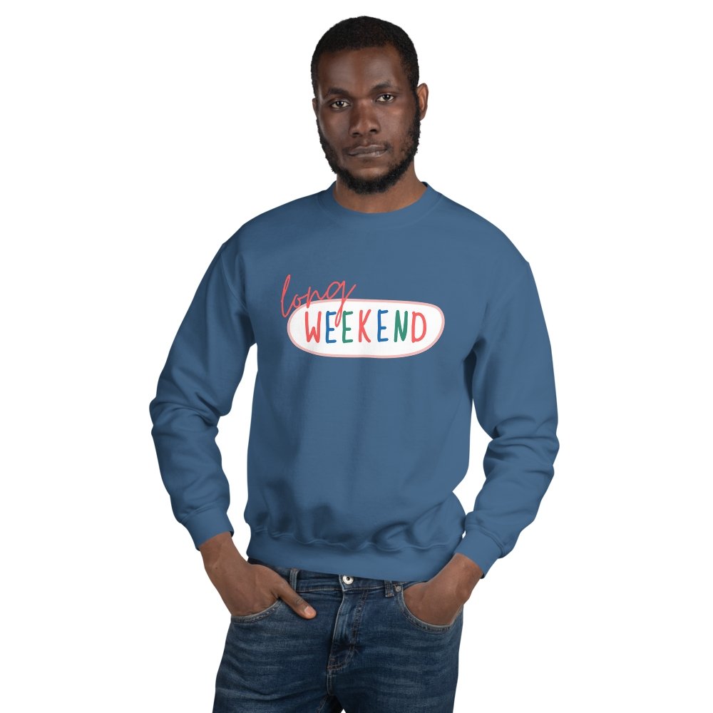 « Sweat » Unisexe à Col Rond - Long WEEKEND - Couleur Pastel Couleur Pastel inc