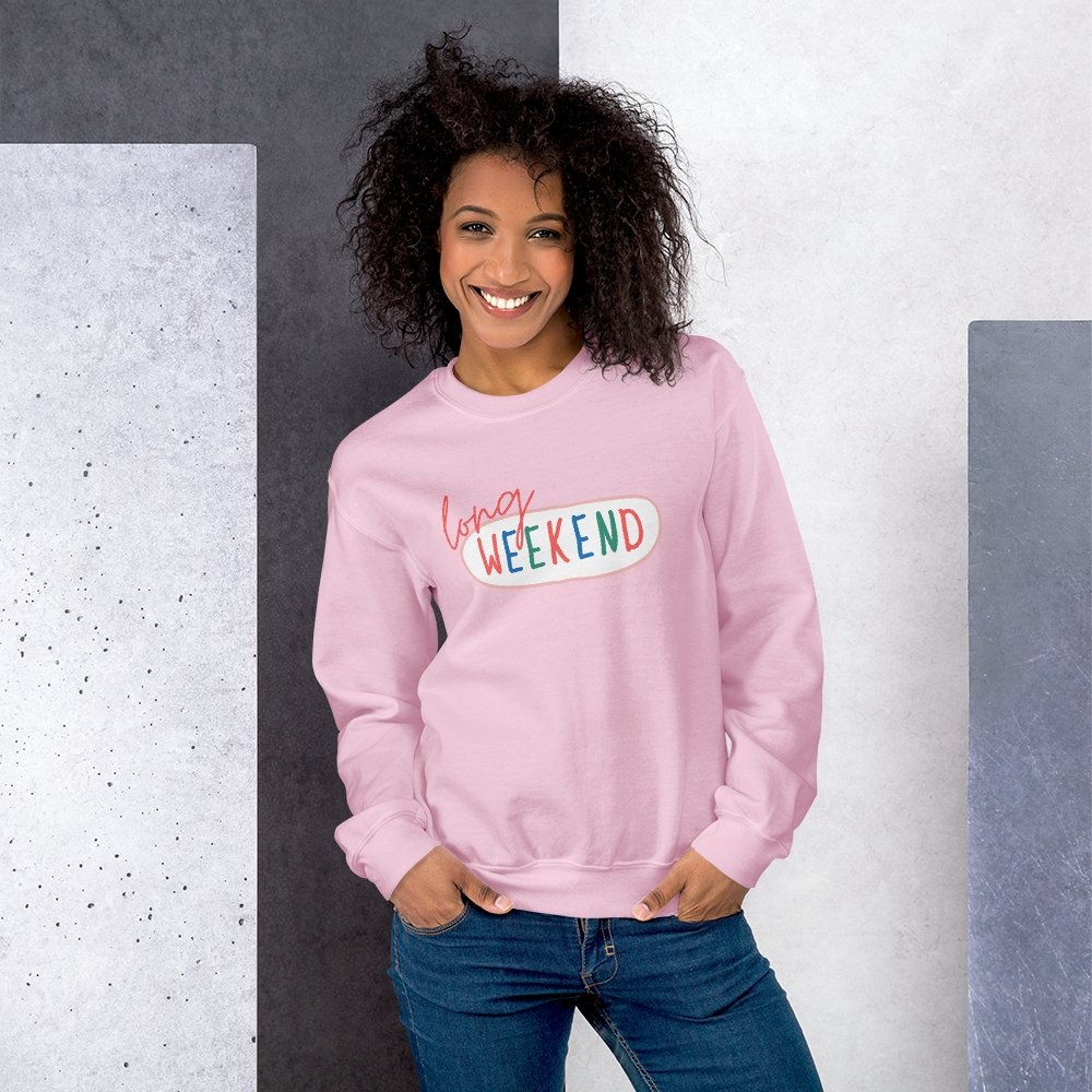 « Sweat » Unisexe à Col Rond - Long WEEKEND - Couleur Pastel Couleur Pastel inc